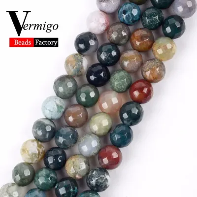 Perles en pierre naturelle à facettes pour bijoux agates indiennes onyx perles adt exécutives