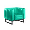 Fauteuil design Lumineux cadre aluminum assise thermoplastique vert