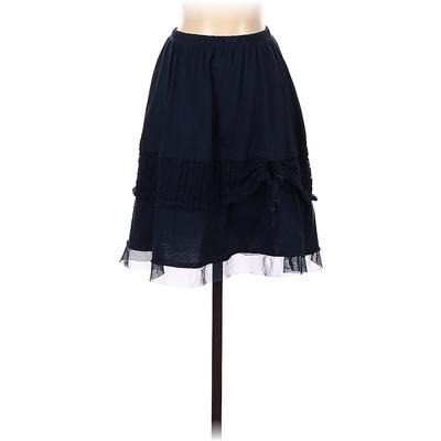 Maloka Casual Skirt: Blue Solid Bottoms - Women's Size 3