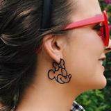 Disney Jewelry | Adorable Disney Retro Cute Minnie Mouse Earrings | Color: Black/Silver | Size: Os