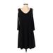 Annalee + Hope Casual Dress - A-Line: Black Solid Dresses - Women's Size Small