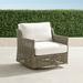 Seton Swivel Lounge Chair with Cushions - Rain Resort Stripe Dove, Standard - Frontgate