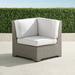 Small Palermo Corner Chair in Dove Finish - Resort Stripe Aruba, Standard - Frontgate