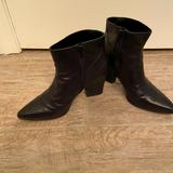 Nine West Shoes | Black Leather Nine West Boots. | Color: Black | Size: 10