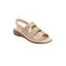Extra Wide Width Women's The Sutton Sandal By Comfortview by Comfortview in Champagne (Size 7 1/2 WW)
