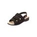 Wide Width Women's The Sutton Sandal By Comfortview by Comfortview in Black (Size 8 W)