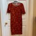 Lularoe Dresses | Lularoe Julia Dress, Nwt, Small, Aztec Pattern | Color: Orange/Red | Size: S