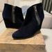 Free People Shoes | Free People Orlanda Zip Wedge Boot | Color: Blue | Size: 38