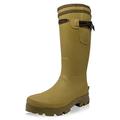 Dirt Boot Women`s Neoprene lined Adjustable Wellington Muck Field Boots® Closed Gusset Wellies (4 UK, Khaki, numeric_4)