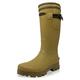 Dirt Boot Women`s Neoprene lined Adjustable Wellington Muck Field Boots® Closed Gusset Wellies (4 UK, Khaki, numeric_4)