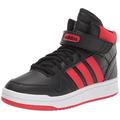 adidas Postmove Mid Basketball-Shoes, Black/Vivid Red/White, 7 US Unisex Big Kid