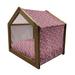 East Urban Home Pink Wood Dog House Wood House in Brown | 25.59 H x 29.53 W x 21.65 D in | Wayfair CC791B0FA74344E496F42C9B54E209E3