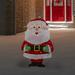 Northlight Seasonal 32" Lighted 2D Chenille Santa Outdoor Christmas Decoration Metal in Red | 32 H x 20 W x 2 D in | Wayfair NORTHLIGHT QH92876