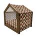 East Urban Home Red Wood Dog House Wood House in Brown | 22.44 H x 23.62 W x 17.72 D in | Wayfair 6E6FB689A3834E7CBBBF9B1E3334B8BE