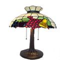 Bloomsbury Market Assorted Fruits Tiffany Style Stained Glass Lamp Glass/Metal in Brown/Green/Yellow | 23 H x 16 W x 16 D in | Wayfair