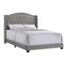 Red Barrel Studio® Blytheville Tufted Upholstered Low Profile Standard Bed Metal in Gray | 55 H x 64.375 W x 85.25 D in | Wayfair