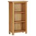 vidaXL Narrow Bookcase 17.7"x8.9"x32.3" Solid Oak Wood and MDF