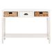 SAFAVIEH Christa Distressed White Console Table - 44.5" x 13.4" x 31.5"