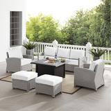 Bradenton 6Pc Outdoor Sofa Set W/Fire Table - Sunbrella