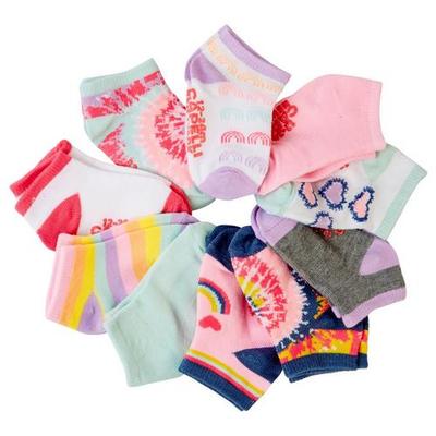 Capelli Baby Girls 10-pk. Tie Dye Stripe Socks
