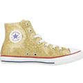 Converse Shoes | High Top Gold/Enamel Red/White Converse All-Star | Color: Gold | Size: Adult 7 Or 8