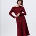 Zara Dresses | New Zara Knit Dress With Ruched Shoulders | Color: Red | Size: M