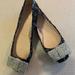 J. Crew Shoes | J Crew Womens Navy And Silver Tweed Flats With Silver/Glitter Bow | Color: Blue/Silver | Size: 8