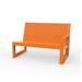 Vondom 47.25" Wide Loveseat w/ Cushions Wicker/Rattan/Plastic in Orange | 31.5 H x 47.25 W x 32.5 D in | Outdoor Furniture | Wayfair 54118F-Orange