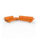 Orren Ellis Meyerwood Sofa- 5 Seat - 132" X 102" - Basic/Nautical Plastic in Orange/Blue | 28.25 H x 102 W x 132 D in | Outdoor Furniture | Wayfair