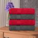 Ample Decor LLC Hand Towel 600 GSM Assorted Colors Terry Cloth/100% Cotton in Red/Gray | Wayfair CO-HT04-4002-4005