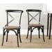 Red Barrel Studio® Deason Cross Back Side Chair Wood/Wicker/Rattan in Brown | 35 H x 19.7 W x 21.3 D in | Wayfair FB81B10A1B254B5C80C9AA2FE263CF3B