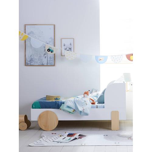Mitwachsendes Kinderbett „Rollie“ weiß/natur von vertbaudet