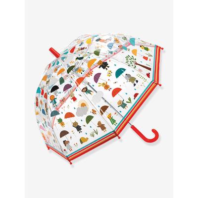 Transparenter Kinder Regenschirm „Im Regen“ DJECO transparent/mehrfarbig bedruck
