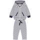 Petit Bateau - Kapuzensweatjacke Barber Mit Hose In Marshmallow/Smoking, Gr.86