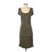 Apt. 9 Casual Dress: Green Stripes Dresses - Women's Size X-Small