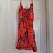 Free People Dresses | Free People Dress Sz Sp Spaghetti Straps Orange Floral | Color: Orange/Purple | Size: Sp