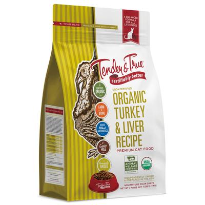 Tender & True Pet Nutrition Organic Turkey & Liver Recipe Dry Cat Food, 7 lbs.