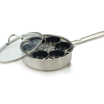 6 Egg Poacher Set by RSVP International in Gray