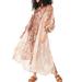 Free People Dresses | Free People Dare To Dream Paisley Metallics Embroidered Ethereal Maxi Dress | Color: Gold/Orange | Size: Xs