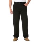 Men's Big & Tall Wrangler® Relaxed Fit Classic Jeans by Wrangler in Black Denim (Size 48 38)