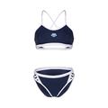 Arena Women's Arena Icons Bikini Cross Back Solid Two pieces, Navy-white, 38 UK