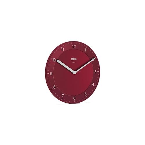 Braun BC06R Quarzwanduhr Kreis Rot