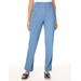 Blair Women's Essential Knit Pull-On Pants - Blue - 3XL - Womens