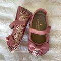 Kate Spade Shoes | Kate Spade Pink Glitter Infant Crib Shoes. Good Condition. | Color: Pink | Size: 4bb