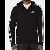 Adidas Shirts | Adidas Men’s Essentials Fleece 3-Stripes Hoodie Multi Sport Full Zip Nwt | Color: Black/White | Size: Various