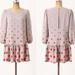 Anthropologie Dresses | Anthro Meadow Rue Minutiae Polka Dot Ruffle | Color: Gray/Red | Size: 2