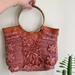 Anthropologie Bags | Anthropologie Purse With Gold Bangles | Color: Pink/Red | Size: Os