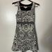 Anthropologie Dresses | Ettiwa By Anthropologie Black Brocade Dress | Color: Black/White | Size: Xs