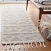 Gray/White 96 x 27 x 0.86 in Indoor Area Rug - Foundry Select Natura 307 Area Rug In White/Gray NAT307A Wool | 96 H x 27 W x 0.86 D in | Wayfair