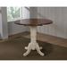 One Allium Way® Azizi 42" Drop Leaf Solid Wood Dining Table Wood in White/Brown | 36 H in | Wayfair 540D041C562A4DAA801CF2706D419107